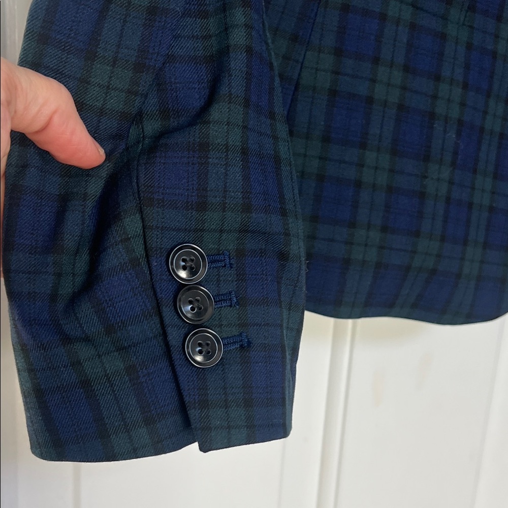 Banana republic Blazer in Navy and Green Plaid - black watch type - Picture 5 of 10